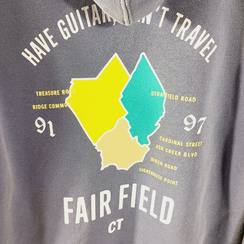 John Mayer Rare Basement Brigade Hooded Sweatshirt Blue/Gray Small, Fairfield CT - Picture 7 of 16